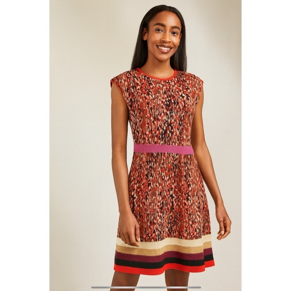 MISSONI SLEEVELESS WOOL BLD KNIT DRESS M ORANGE LABEL 2015 SEASON DESIGNER BOLD - Picture 1 of 13